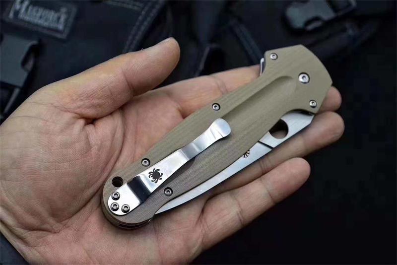 Spy C125 Folding Knife 3.86" CPM-S30V Satin Plain Blade, G10 Handles - C125GP