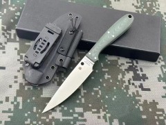 Spy FB37 Fixed Blade Knife 5.08" CPM-S90V Satin Plain Blade, G10 Handles - FB37G10