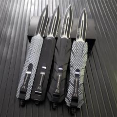 Benchmade 3300 Infidel Dagger AUTO OTF Knife 3.74" 440 Black Double Edge Blade, Zinc Aluminum Alloy Handles