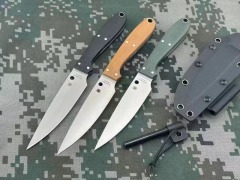 Spy FB37 Fixed Blade Knife 5.08" CPM-S90V Satin Plain Blade, G10 Handles - FB37G10
