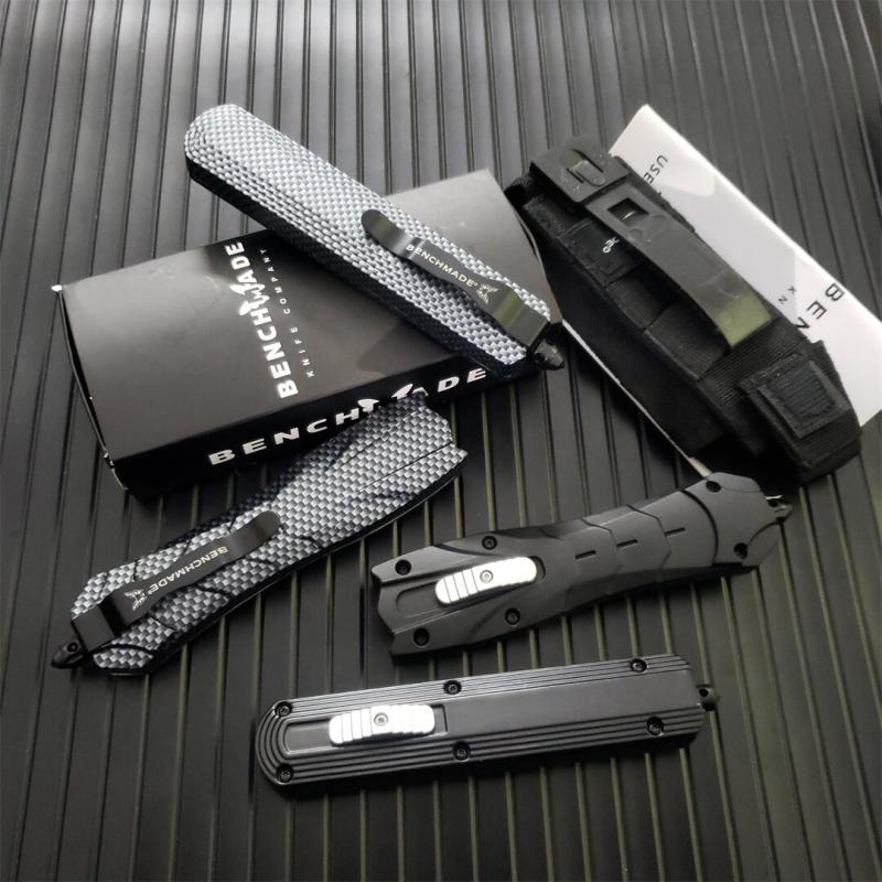 Benchmade 3300 Infidel Dagger AUTO OTF Knife 3.74" 440 Black Double Edge Blade, Zinc Aluminum Alloy Handles