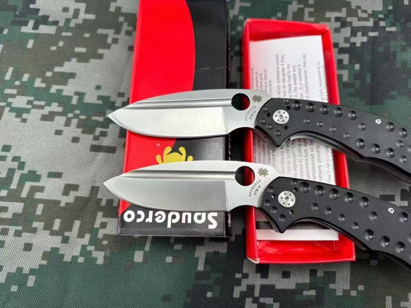 Spy C151 Folding Knife 3.66" CPM-3V Satin Plain Blade, G10+ Titanium Handles - C151TI