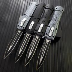 Benchmade 3300 Infidel Dagger AUTO OTF Knife 3.74" 440 Black Double Edge Blade, Zinc Aluminum Alloy Handles