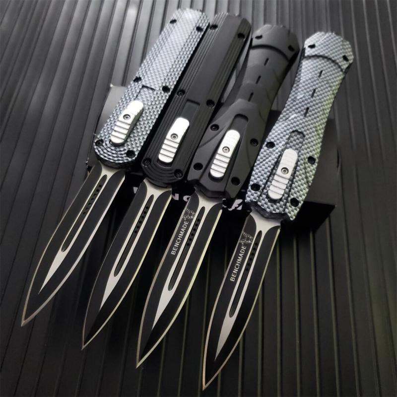 Benchmade 3300 Infidel Dagger AUTO OTF Knife 3.74" 440 Black Double Edge Blade, Zinc Aluminum Alloy Handles