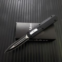 Benchmade 3300 Infidel Dagger AUTO OTF Knife 3.74" 440 Black Double Edge Blade, Zinc Aluminum Alloy Handles