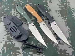 Spy FB37 Fixed Blade Knife 5.08" CPM-S90V Satin Plain Blade, G10 Handles - FB37G10