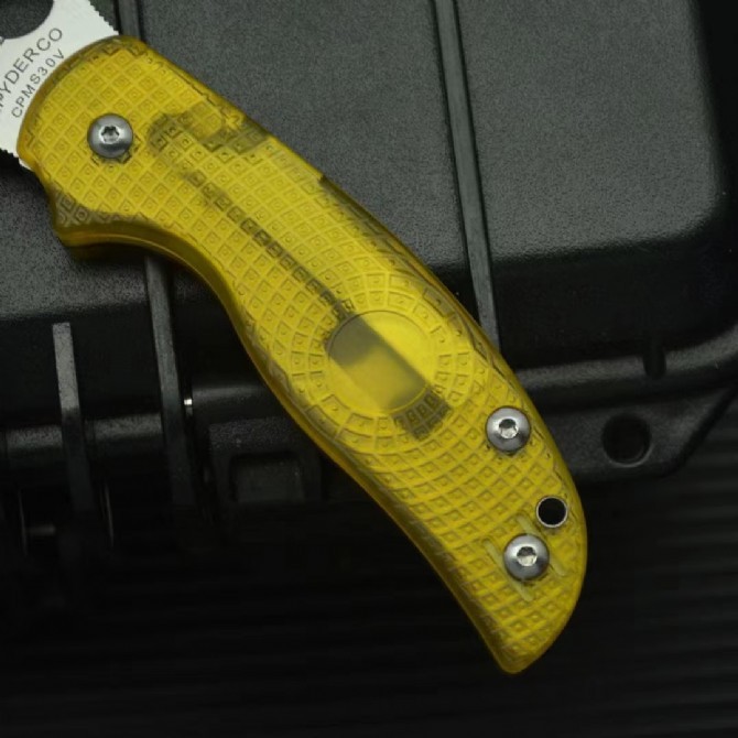 Spy Sage 5 Lightweight Folding Knife 2.95" CPM-S30V Satin Plain Blade, PEI Handles - C123PBK