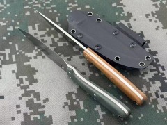 Spy FB37 Fixed Blade Knife 5.08" CPM-S90V Satin Plain Blade, G10 Handles - FB37G10