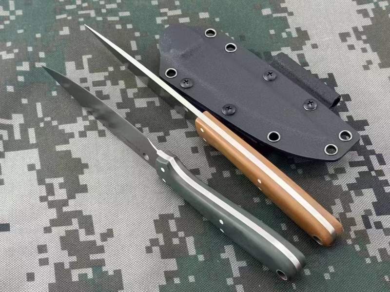 Spy FB37 Fixed Blade Knife 5.08" CPM-S90V Satin Plain Blade, G10 Handles - FB37G10