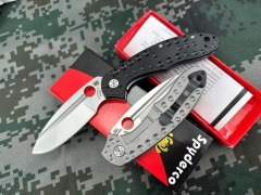 Spy C151 Folding Knife 3.66" CPM-3V Satin Plain Blade, G10+ Titanium Handles - C151TI