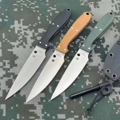 Spy FB37 Fixed Blade Knife 5.08" CPM-S90V Satin Plain Blade, G10 Handles - FB37G10
