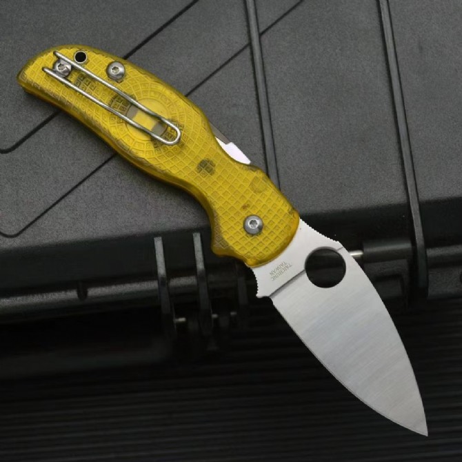 Spy Sage 5 Lightweight Folding Knife 2.95" CPM-S30V Satin Plain Blade, PEI Handles - C123PBK