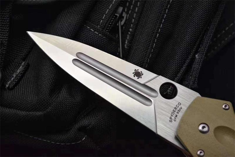 Spy C125 Folding Knife 3.86" CPM-S30V Satin Plain Blade, G10 Handles - C125GP