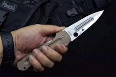Spy C125 Folding Knife 3.86" CPM-S30V Satin Plain Blade, G10 Handles - C125GP