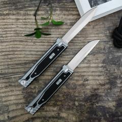 Reate EXO-M Assisted Open Folding Knife 3.86" D2 Satin Plain Blade, Aluminum Alloy +G10 Handles