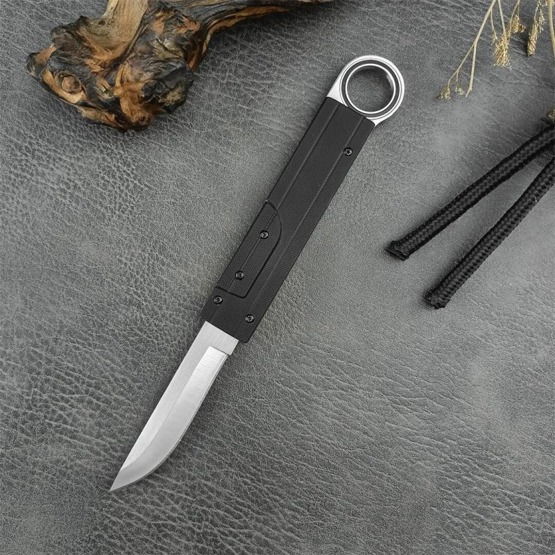 Reate Assisted Open Folding Knife 3.35" 440c Satin Plain Blade, G10 Handles