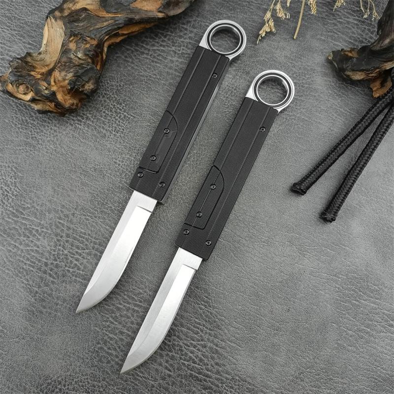 Reate Assisted Open Folding Knife 3.35" 440c Satin Plain Blade, G10 Handles