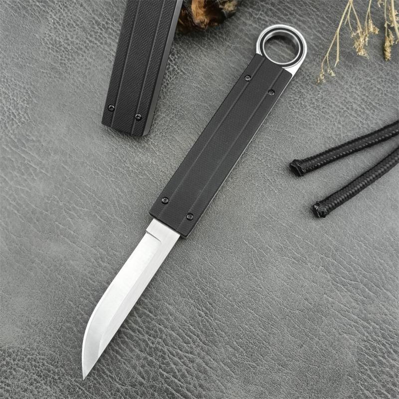 Reate Assisted Open Folding Knife 3.35" 440c Satin Plain Blade, G10 Handles
