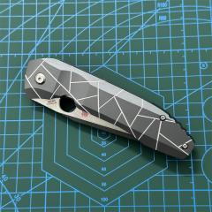 Spy Dmitry Sinkevich Folding Knife 3.74" S90V Stonewashed Plain Blade, Alloy Handles - C199TIP