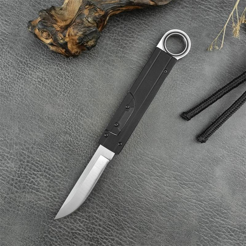 Reate Assisted Open Folding Knife 3.35" 440c Satin Plain Blade, G10 Handles