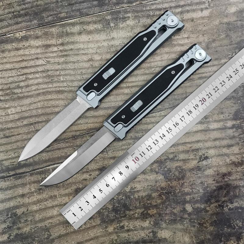 Reate EXO-M Assisted Open Folding Knife 3.86" D2 Satin Plain Blade, Aluminum Alloy +G10 Handles
