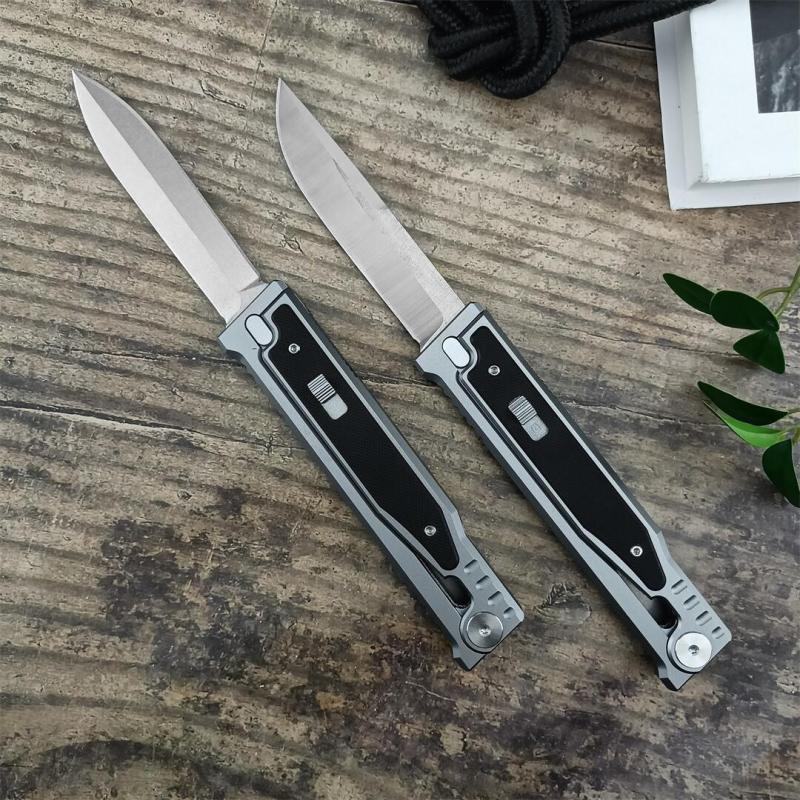 Reate EXO-M Assisted Open Folding Knife 3.86" D2 Satin Plain Blade, Aluminum Alloy +G10 Handles