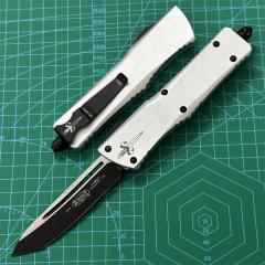 Microtech Troodon AUTO OTF Knife 3.74" M390 Satin Double Edge Dagger Blade, Aviation Aluminum Handles