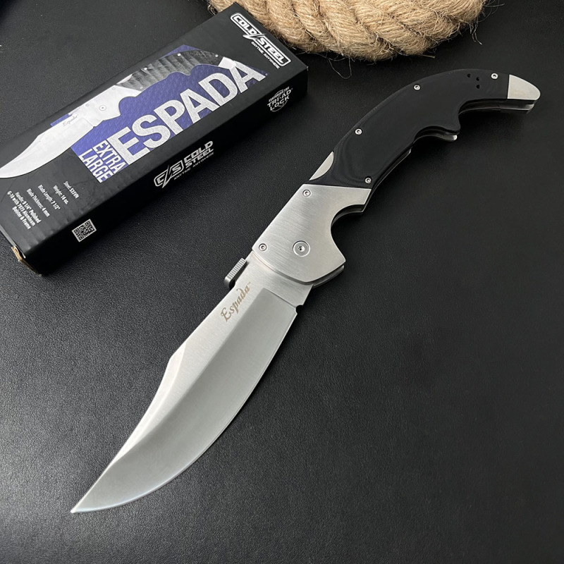 CS 62MA XL Espada Folding Knife 5.12" S35VN Satin Blade, Polished G10 Handles with Aluminum Bolsters, Lockback
