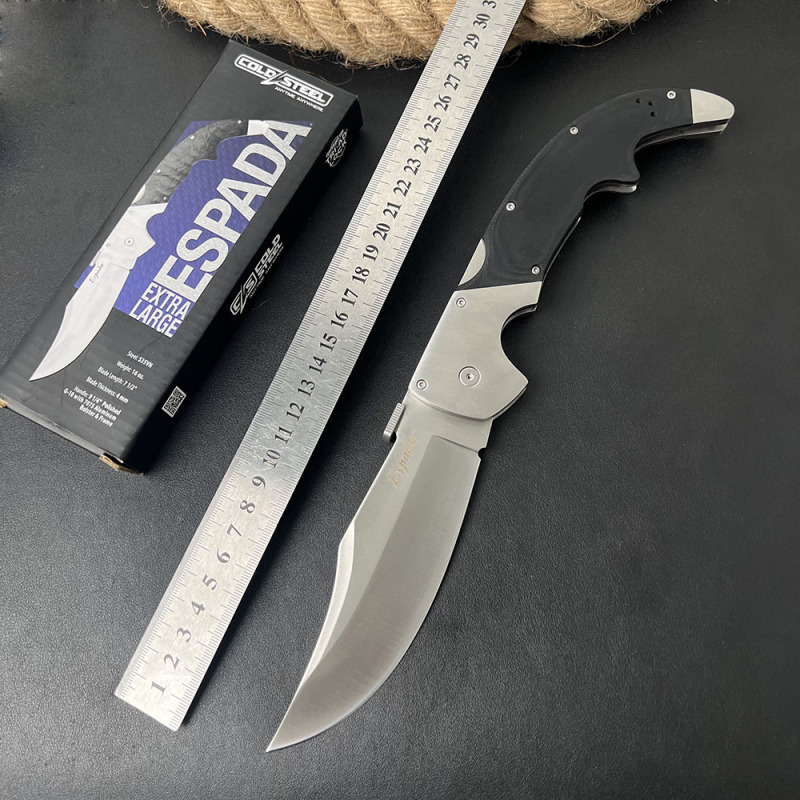 CS 62MA XL Espada Folding Knife 5.12" S35VN Satin Blade, Polished G10 Handles with Aluminum Bolsters, Lockback