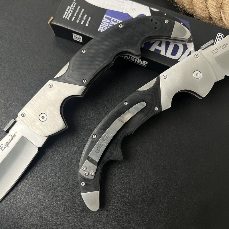 CS 62MA XL Espada Folding Knife 5.12" S35VN Satin Blade, Polished G10 Handles with Aluminum Bolsters, Lockback