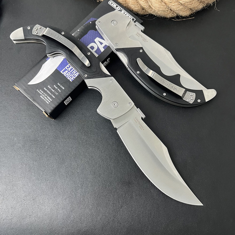 CS 62MA XL Espada Folding Knife 5.12" S35VN Satin Blade, Polished G10 Handles with Aluminum Bolsters, Lockback