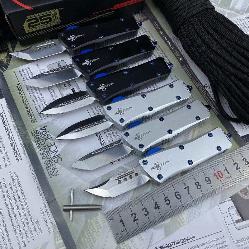 Microtech Mini Troodon AUTO OTF Knife 1.88" D2 Mirro Blade, Aviation Aluminum Handles