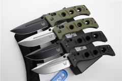 Benchmade 273FE-2 MINI ADAMAS Folding Knife 3.26" CPM-MagnaCut Satin Plain Blade, G10 Handles