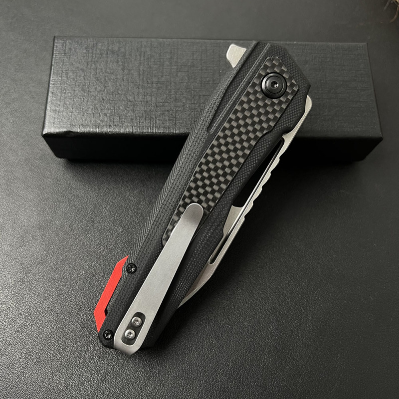 Sigil Assisted Open Folding Knife 3.94" D2 Satin Plain Blade, G10 Handles