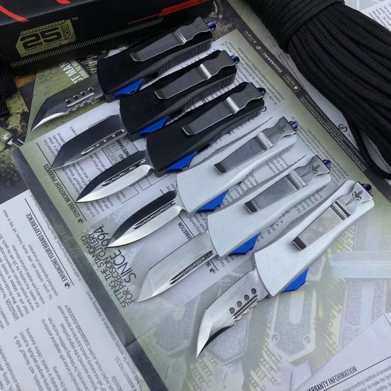 Microtech Mini Troodon AUTO OTF Knife 1.88" D2 Mirro Blade, Aviation Aluminum Handles