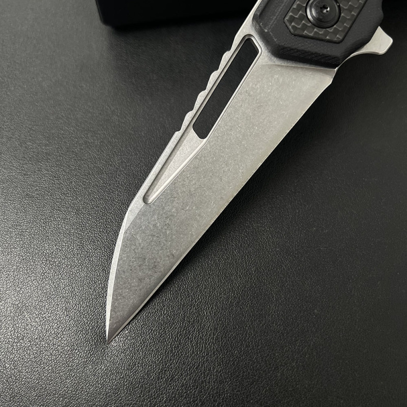 Sigil Assisted Open Folding Knife 3.94" D2 Satin Plain Blade, G10 Handles