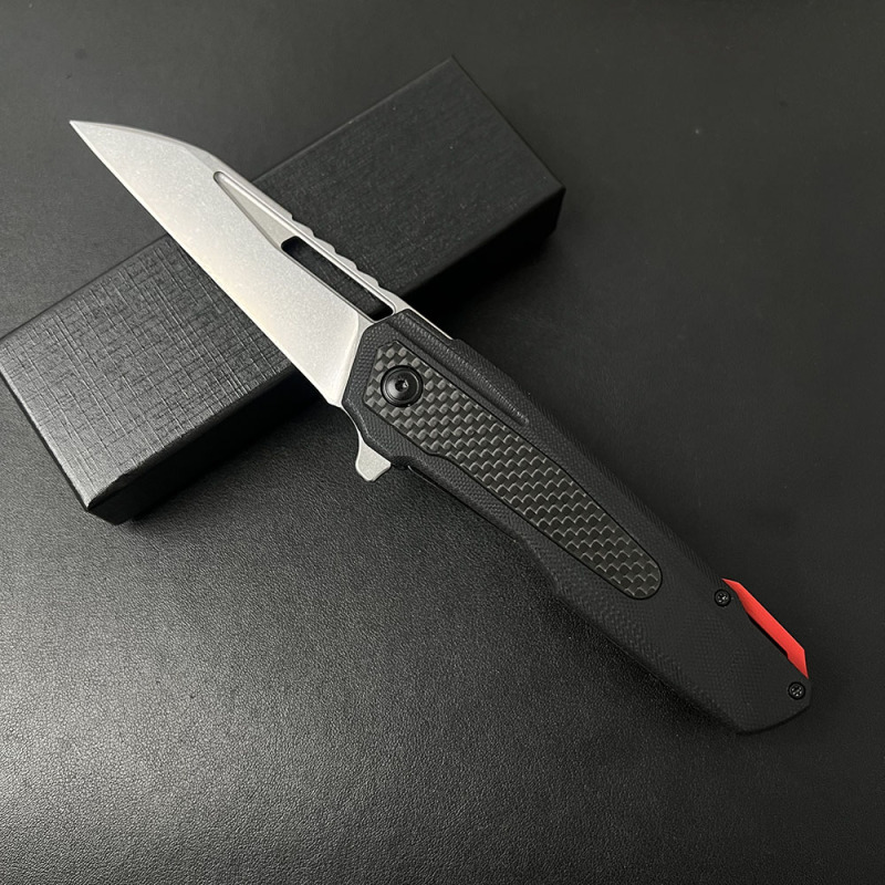 Sigil Assisted Open Folding Knife 3.94" D2 Satin Plain Blade, G10 Handles