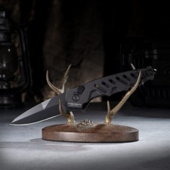Extrema Ratio CAIMANO NERO Folding Knife 3.54" D2 Drop Point Blade, Aluminum Alloy Handles