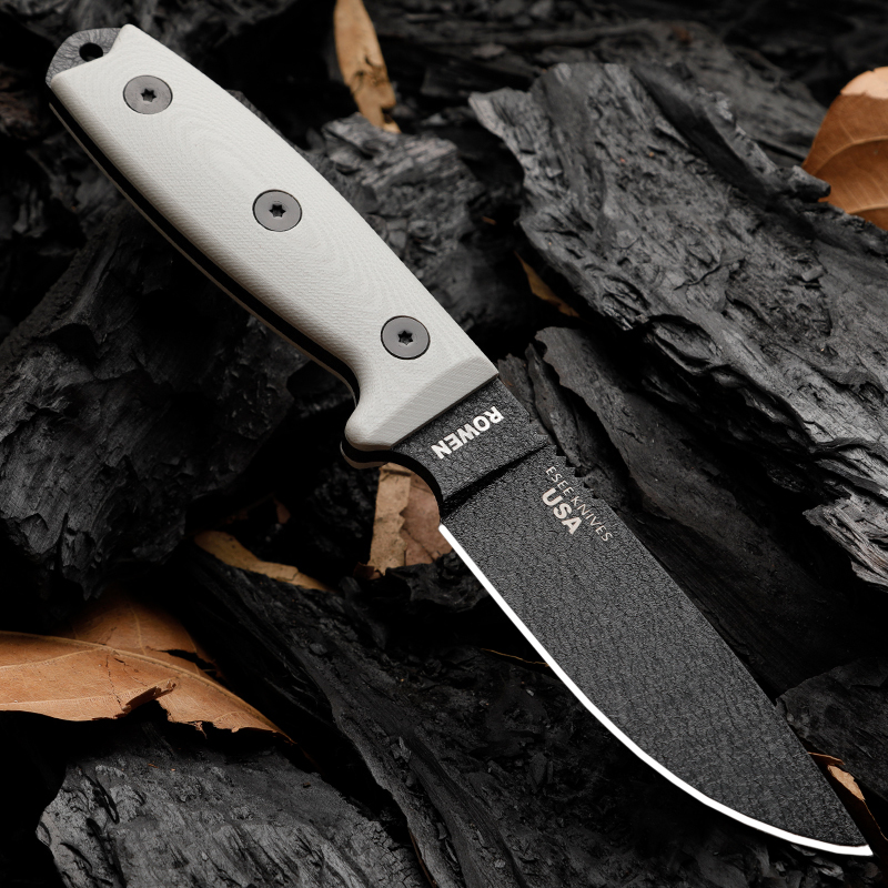 ESEE Knives ESEE-4P 3.9'' D2 Plain Edge, Coyote Brown Sheath, Clip Plate