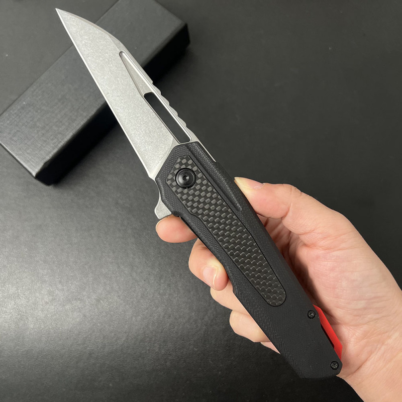 Sigil Assisted Open Folding Knife 3.94" D2 Satin Plain Blade, G10 Handles