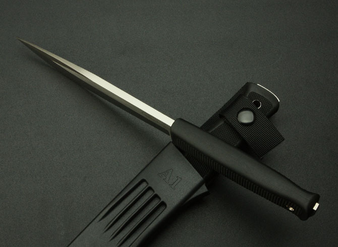 A1 Survival Fixed Blade Knife 6.1" Satin 8Cr13 Blade, Zytel Handle and Sheath