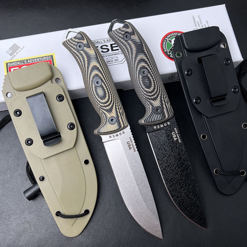 ESEE Knives ESEE-5P 5.28'' 1095 Steel Plain Edge, 3D Machined Gray/Black G10 Handles, Clip Plate