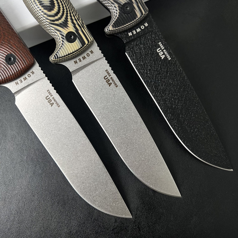 ESEE Knives ESEE-6P 6.3'' 1095 Steel Plain Edge, 3D Machined G10 Handles, Clip Plate