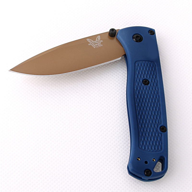 Benchmade 535 Bugout AXIS Folding Knife 3.24" D2 Satin Plain Blade, Nylon Glass Fiber Handles