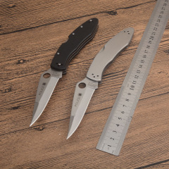 Spy VC-19 Folding Knife 3.15" S30V Satin Plain Blade, Stainless steel/G10 Handles