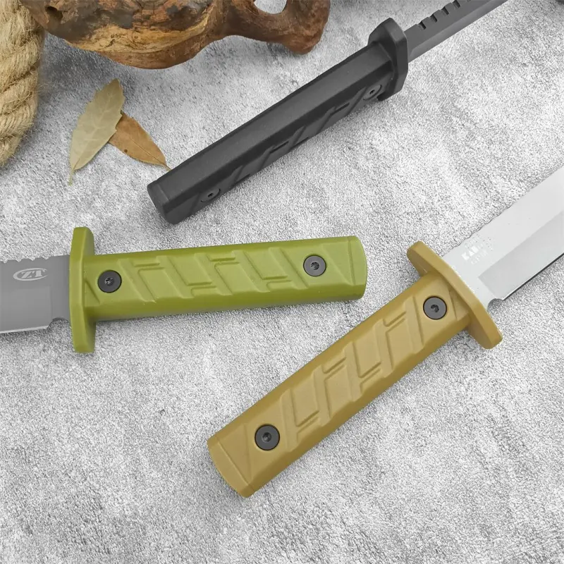 ZT 0006 Fixed Blade Knife, 5.51" CPM-3V Bead Blasted Clip Point, ABS Handles, Kydex Sheath