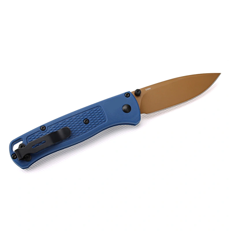 Benchmade 535 Bugout AXIS Folding Knife 3.24" D2 Satin Plain Blade, Nylon Glass Fiber Handles