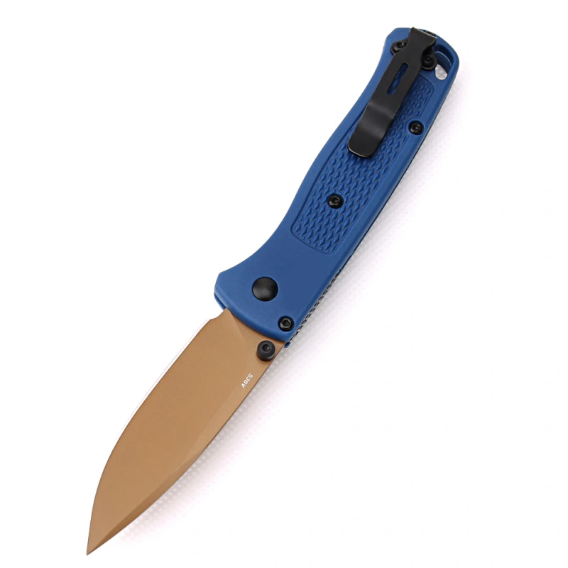 Benchmade 535 Bugout AXIS Folding Knife 3.24" D2 Satin Plain Blade, Nylon Glass Fiber Handles