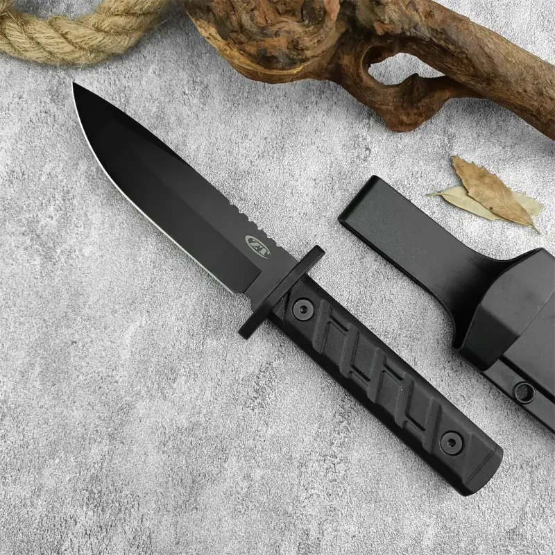 ZT 0006 Fixed Blade Knife, 5.51" CPM-3V Bead Blasted Clip Point, ABS Handles, Kydex Sheath