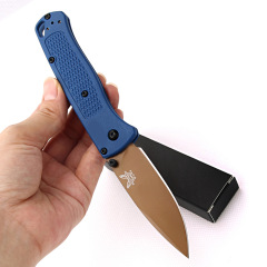 Benchmade 535 Bugout AXIS Folding Knife 3.24" D2 Satin Plain Blade, Nylon Glass Fiber Handles